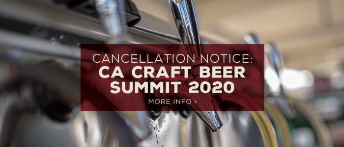 CA Craft Beer Summit 2020 Cancelled